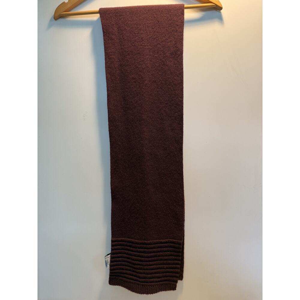 Portolano 100% Cashmere Purple Scarf 8”x64” Italy wrap jewel tone quiet luxury - Picture 8 of 12